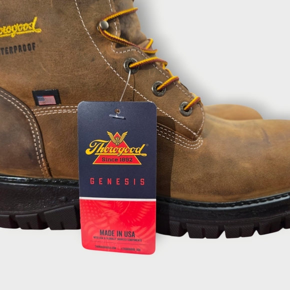 Thorogood 14 D 804-4149 Genesis Waterproof Nano Safety Toe EH Work Boots USA - Picture 3 of 16